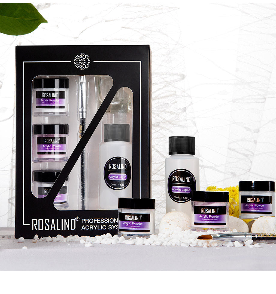 Nail Powder Acrylic System Kit Professional Nail Art Tool Set Contain Glass Cup Acrylic Liquid Extension Carving Manicure Nail Powder Acrylic System Kit Professional Nail Art Tool Set Contain Glass Cup Acrylic Liquid Extension Carving Manicure